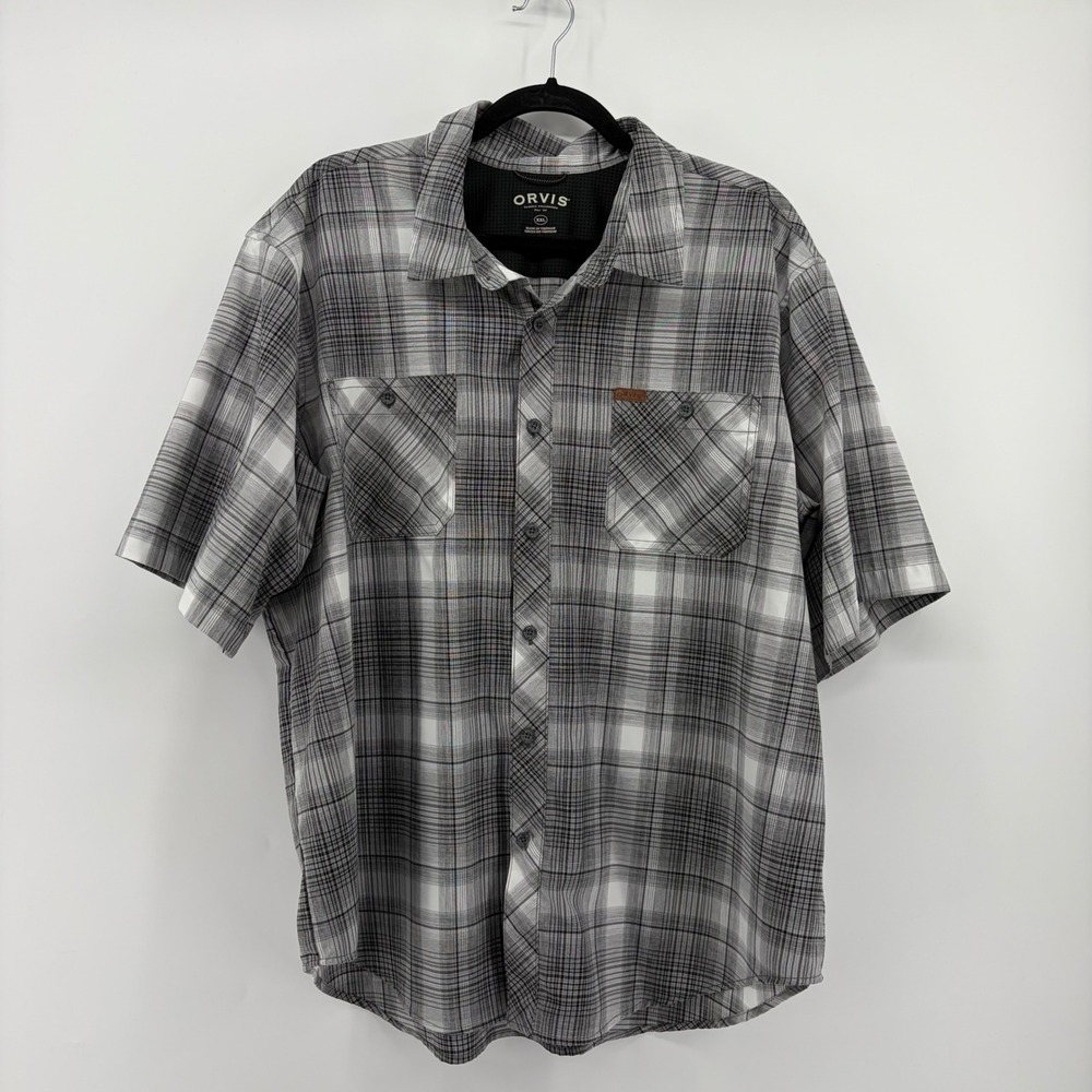 ORVIS Mens‎ Plaid Short Sleeve Button Up Shirt Classic Collection Size XXL